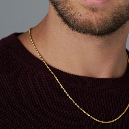 Rope Chain (Gold) - 2mm