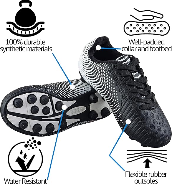 Vizari Kid's Stealth Firm Ground Soccer Cleats