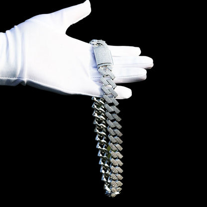 20MM VVS Special Clasp Iced Out Diamond Necklace Chain