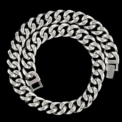 6MM-20MM Fold-Over Clasp Luxury Stainless Steel Necklace Chain