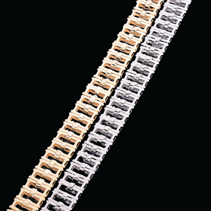 9MM Baguette Link Iced Out Diamond Necklace Chain