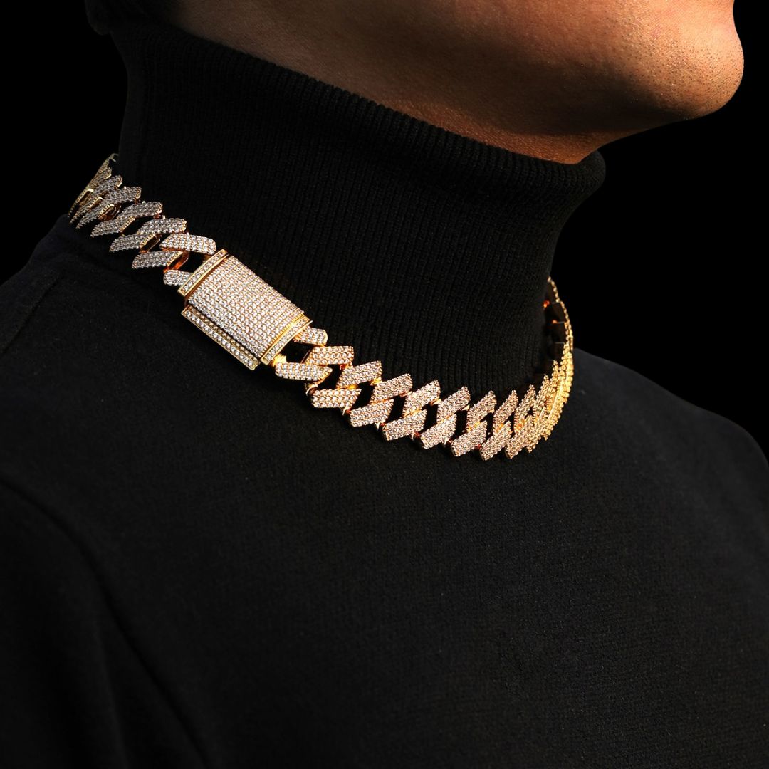 20MM VVS Special Clasp Iced Out Diamond Necklace Chain