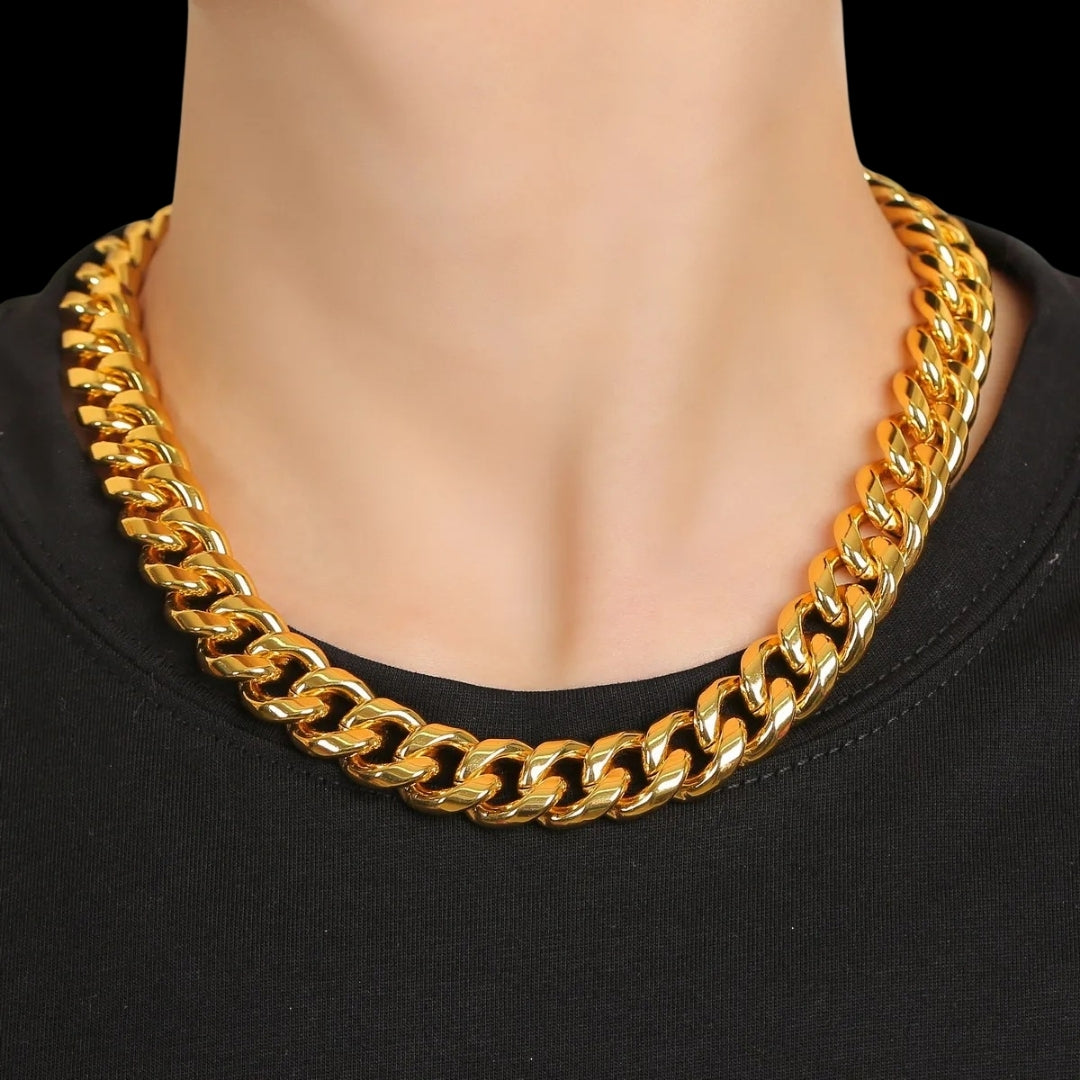 6MM-20MM Fold-Over Clasp Luxury Stainless Steel Necklace Chain