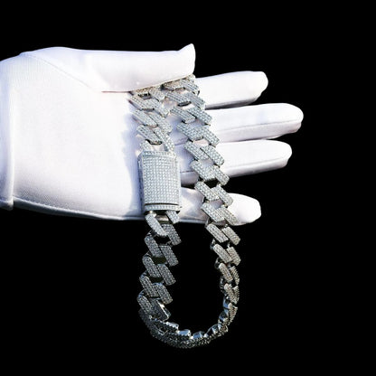 20MM VVS Special Clasp Iced Out Diamond Necklace Chain