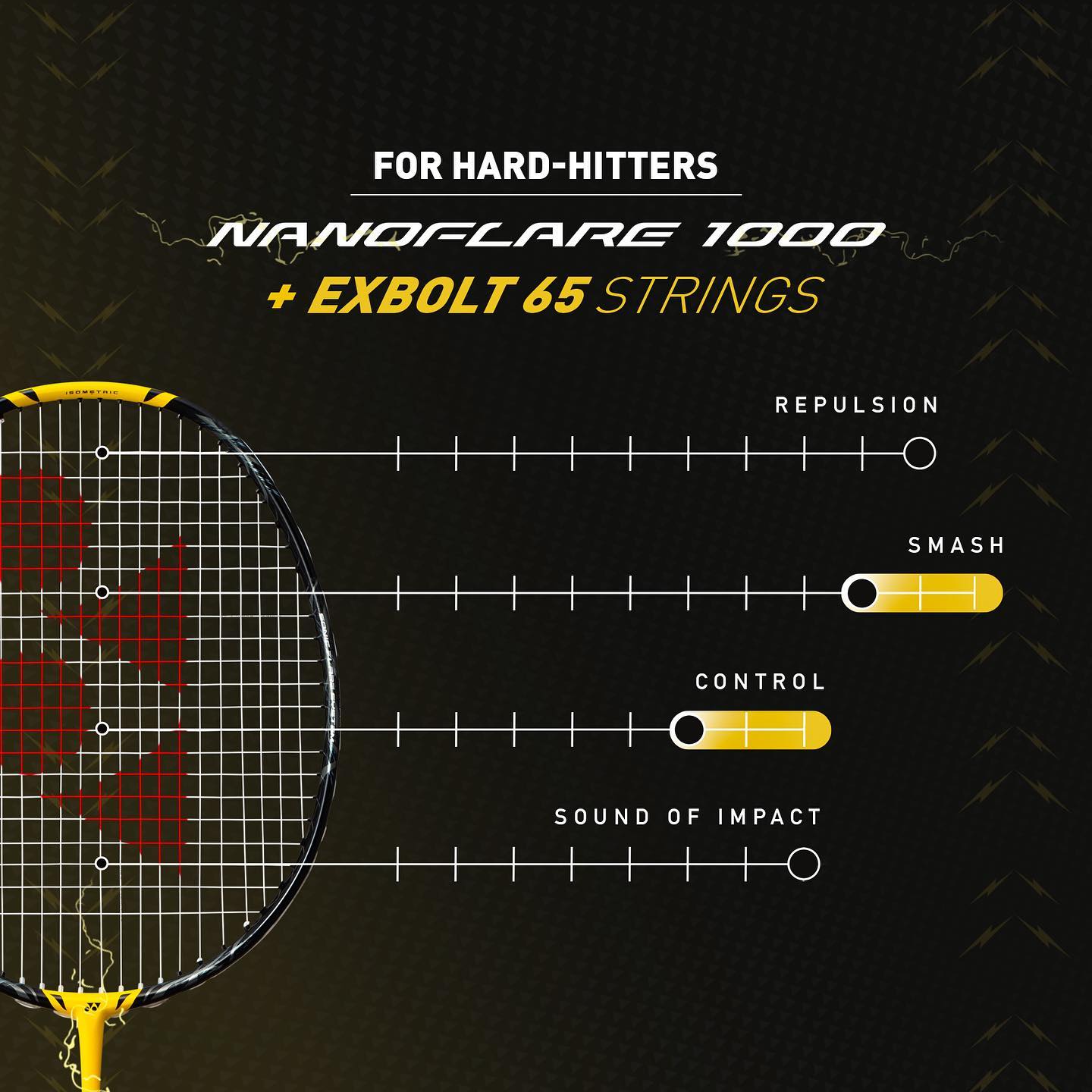 Yonex Nanoflare 1000 Game[Lightning Yellow] Pre-strung