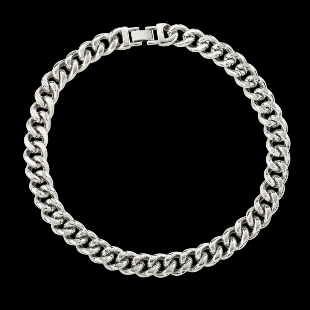 6MM-20MM Fold-Over Clasp Luxury Stainless Steel Necklace Chain