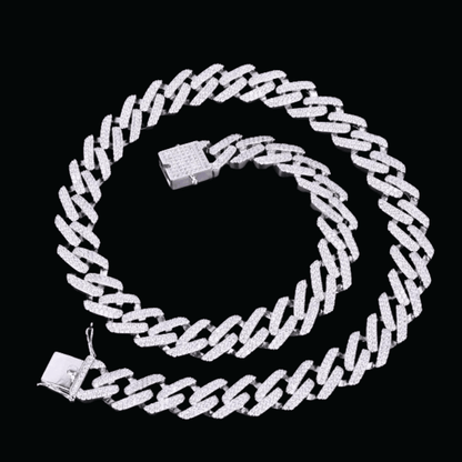 14MM Miami Cuban Link Iced Out Diamond Necklace Chain