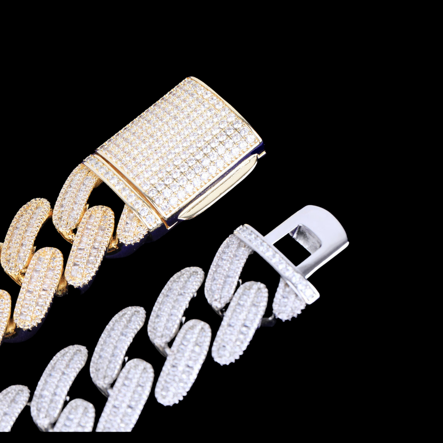 25MM BIG VVS Link Iced Out Diamond Necklace Chain