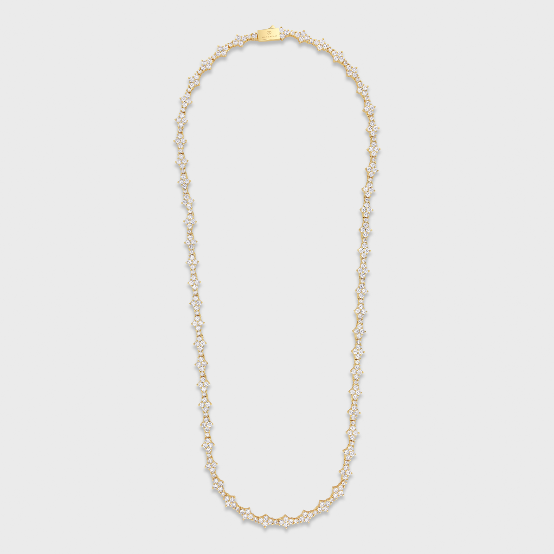 Honeycomb Tennis Chain (Gold) - 6.5mm