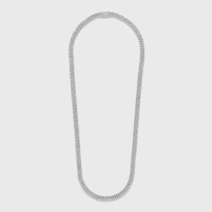 Iced Micro Prong Cuban Chain (Silver) - 6mm