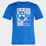 Kids' adidas Two-Piece Short Sleeve Mélange Tee and Colorblock 3-Stripes Shorts Set