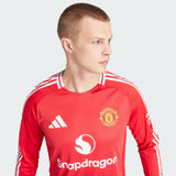 Men's adidas Manchester United 24/25 Long Sleeve Home Authentic Jersey