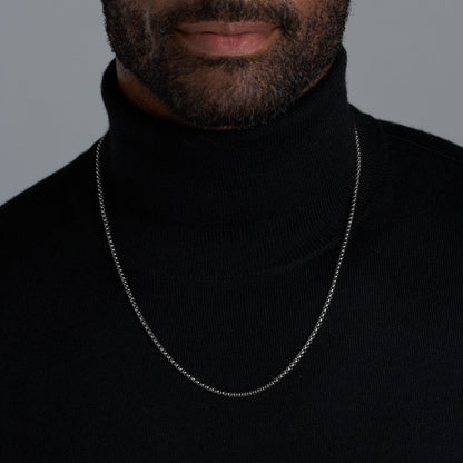 Round Box Chain (Silver) - 3mm