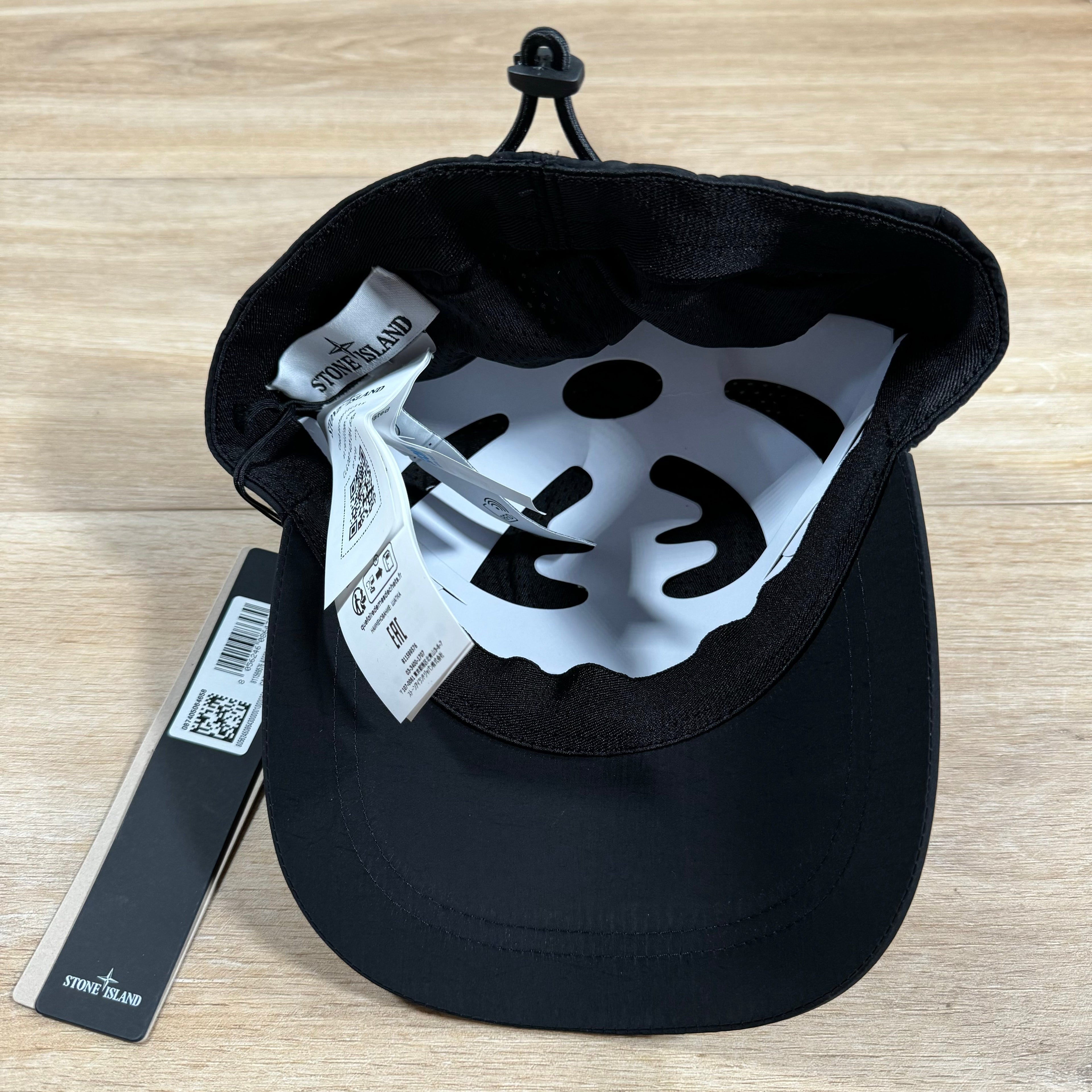Stone Island Nylon Metal Baseball Cap in Black