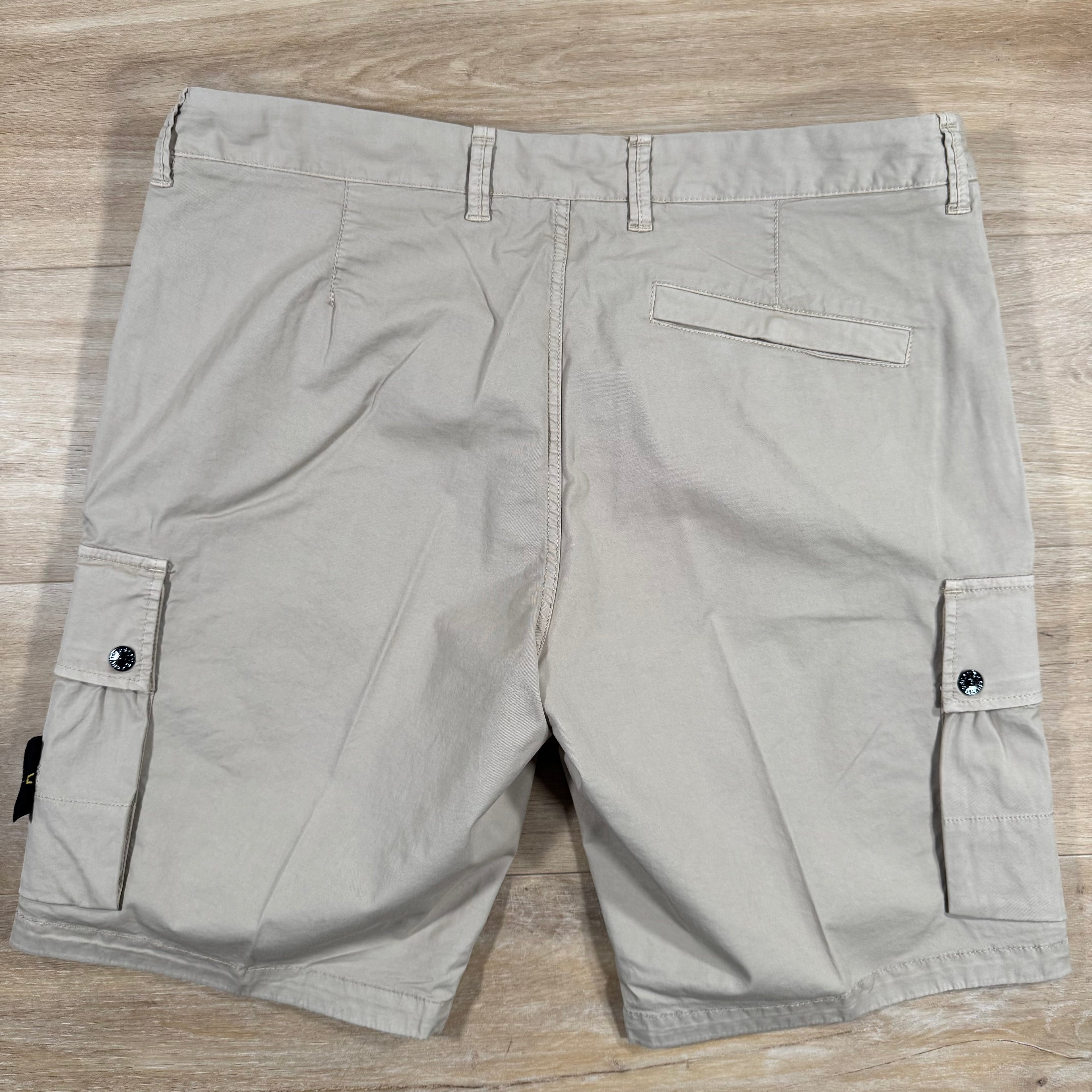 Stone Island Supima Cotton Twill Stretch-TC Bermuda Shorts in Desert
