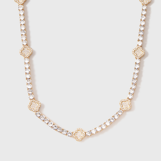 Clover Tennis Chain (Gold) - 4mm