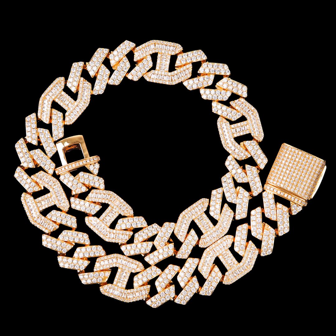 18MM Miami Cuban Iced Out Diamond Necklace Chain