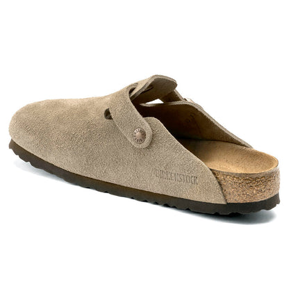 Unisex Boston Soft Footbed Suede Leather Taupe Medium/Narrow
