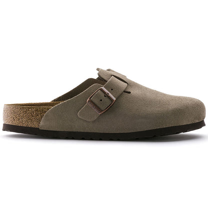 Unisex Boston Soft Footbed Suede Leather Taupe Medium/Narrow