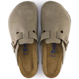 Unisex Boston Soft Footbed Suede Leather Taupe Medium/Narrow