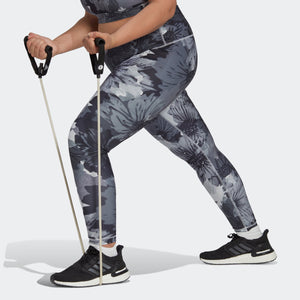 Women's adidas Training Essentials Printed High-Waisted Leggings (Plus Size)