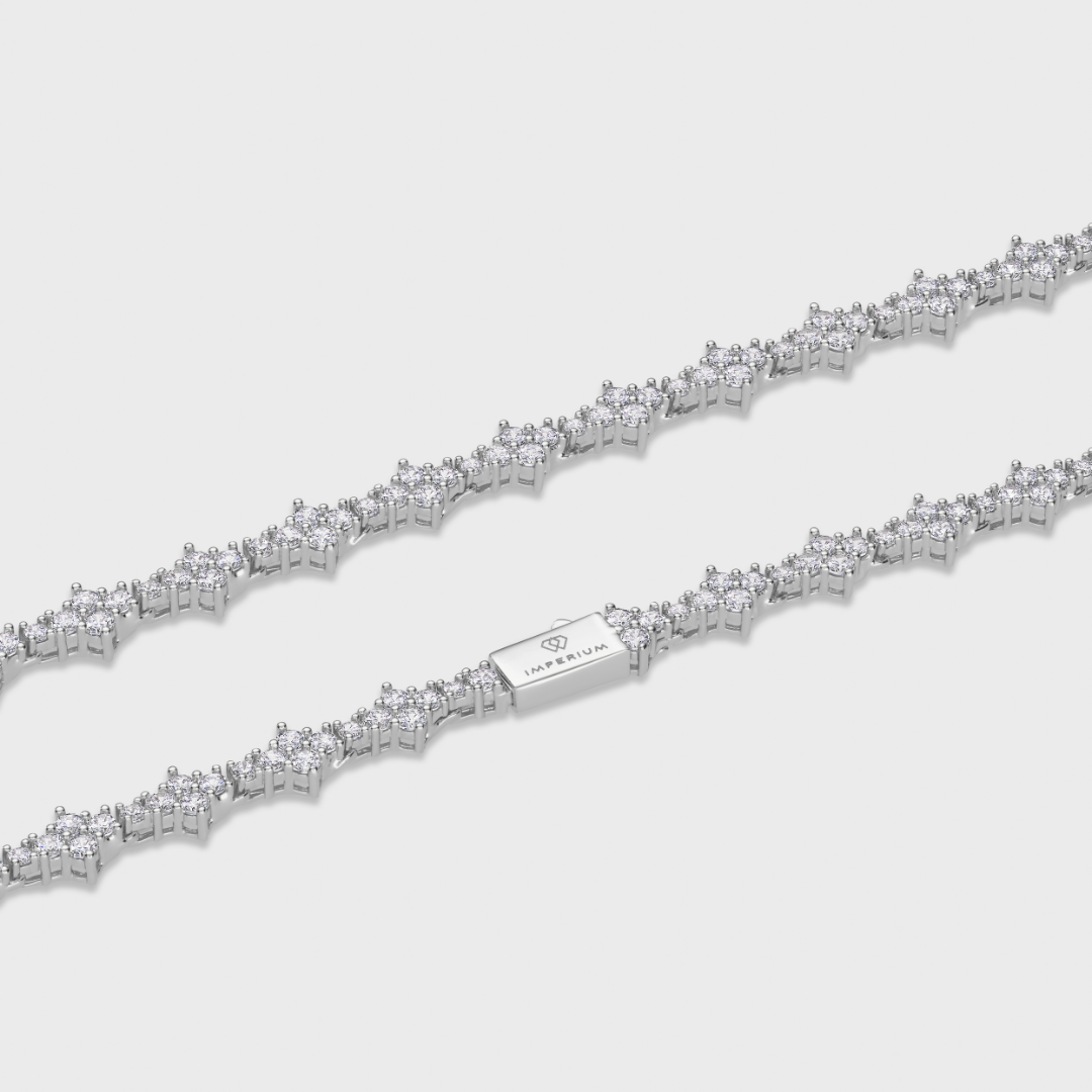 Honeycomb Tennis Chain (Silver) - 6.5mm