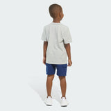 Kids' adidas Two-Piece Short Sleeve Heather Cotton Tee and Cargo French Terry Shorts Set