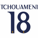 Real Madrid TCHOUAMENI 23/24 HOME OFFICIAL NAME AND NUMBER SET