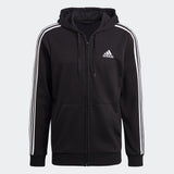 Men's adidas Essentials French Terry 3-Stripes Full-Zip Hoodie