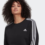 Women's adidas Essentials 3-Stripes Fleece Sweatshirt (Plus Size)