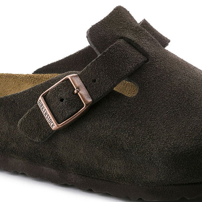 Unisex Boston Soft Footbed Suede Leather Mocha Regular/Wide