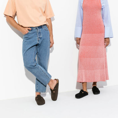 Unisex Boston Soft Footbed Suede Leather Mocha Regular/Wide