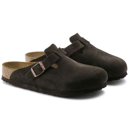 Unisex Boston Soft Footbed Suede Leather Mocha Medium/Narrow