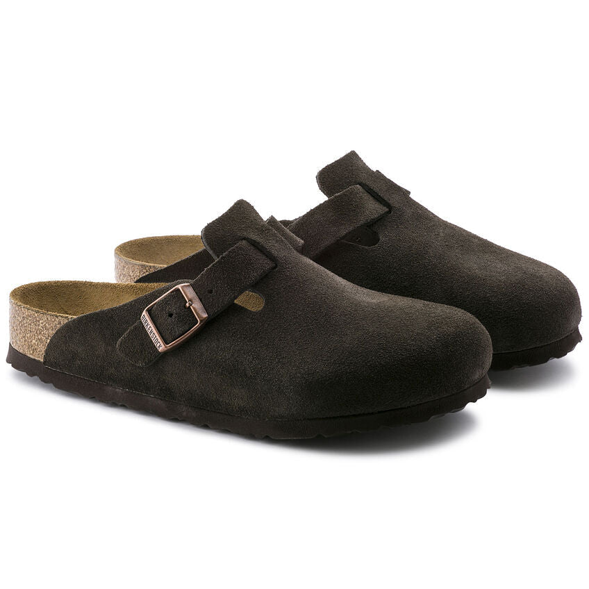 Unisex Boston Soft Footbed Suede Leather Mocha Regular/Wide