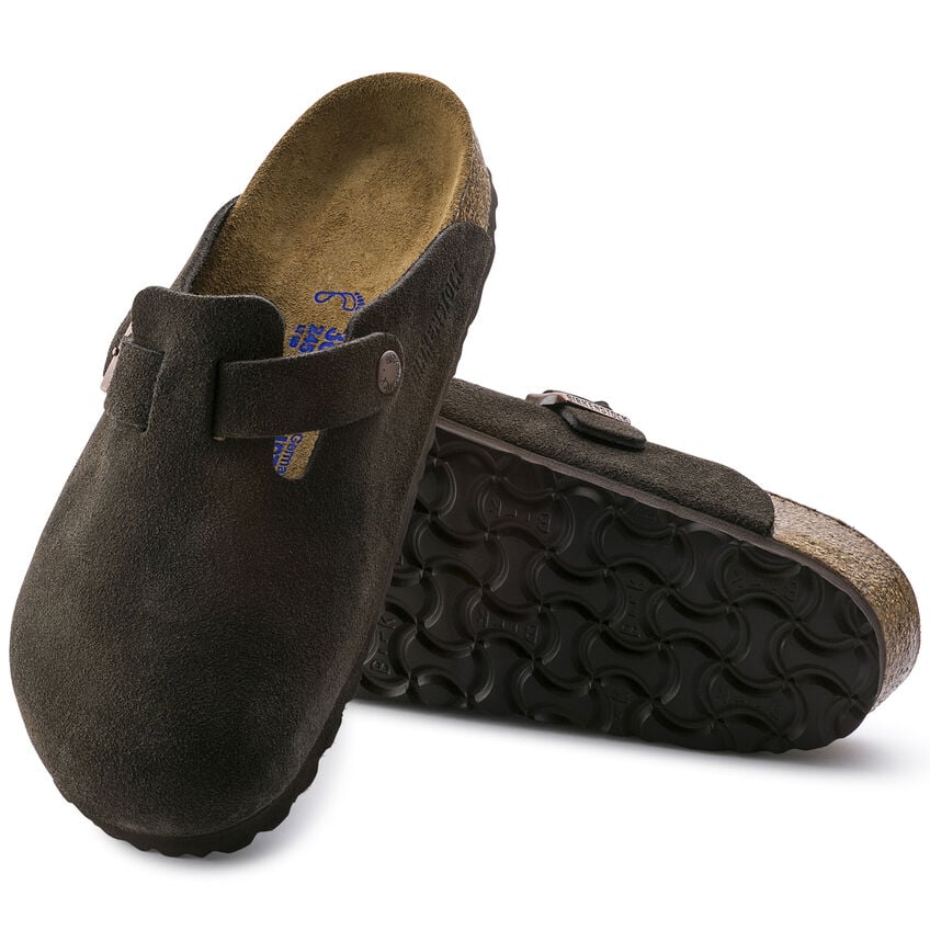 Unisex Boston Soft Footbed Suede Leather Mocha Medium/Narrow