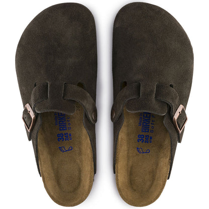 Unisex Boston Soft Footbed Suede Leather Mocha Medium/Narrow