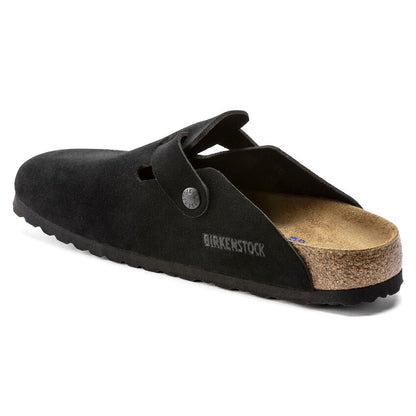 Unisex Boston Soft Footbed Suede Leather Black Regular/Wide