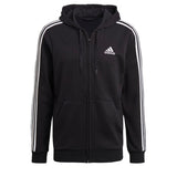 Men's adidas Essentials French Terry 3-Stripes Full-Zip Hoodie