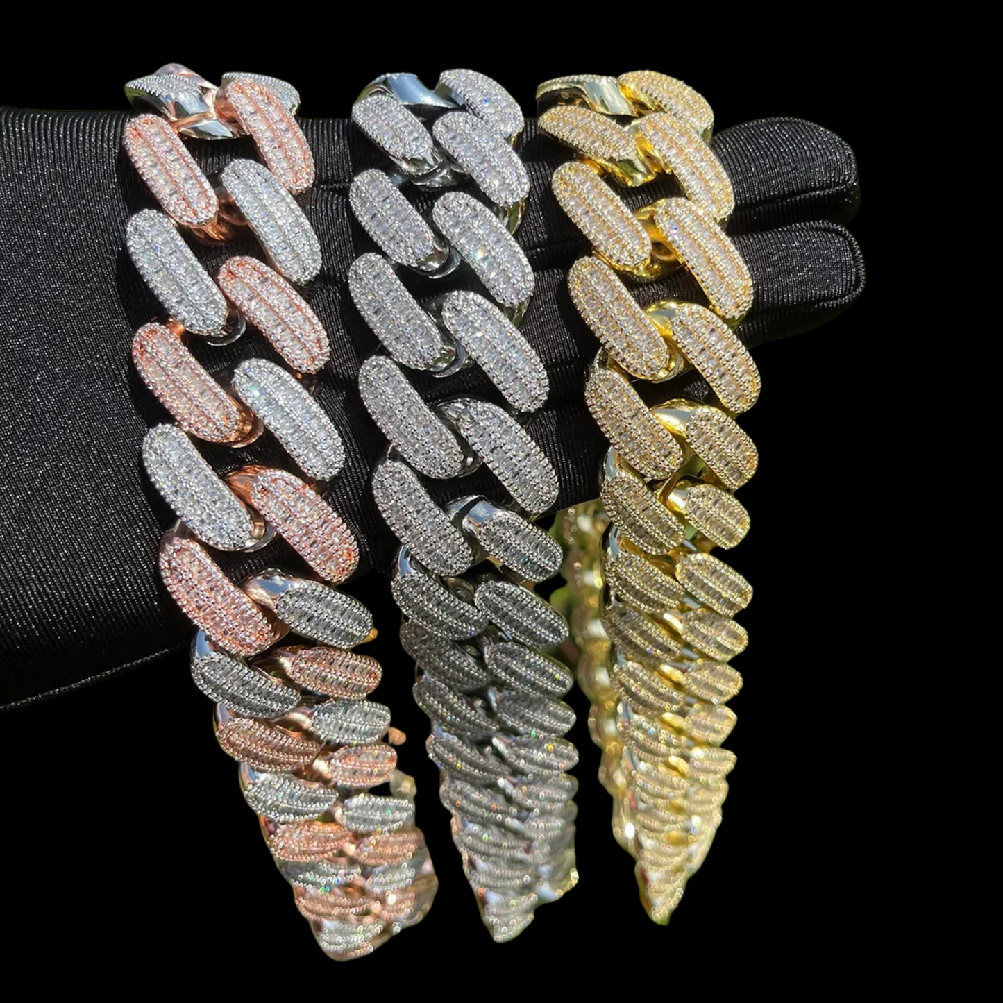 25MM BIG VVS Link Iced Out Diamond Necklace Chain