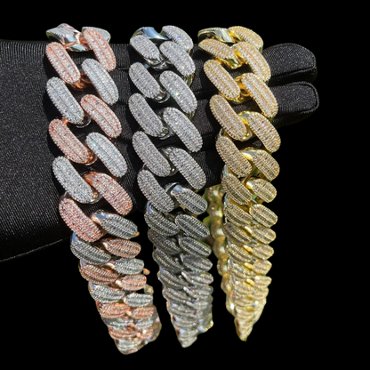 25MM BIG VVS Link Iced Out Diamond Necklace Chain