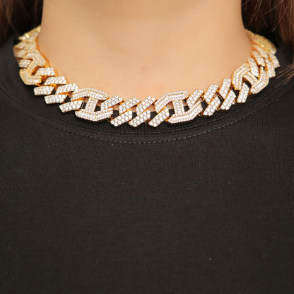 18MM Miami Cuban Iced Out Diamond Necklace Chain