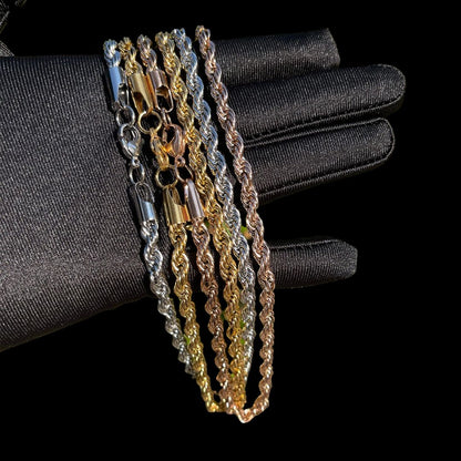 5MM Stainless Steel Rope Chain Necklace