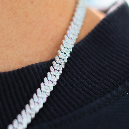 Iced Micro Prong Cuban Chain (Silver) - 6mm