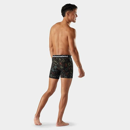 Smartwool - Merino Print Boxer Brief Boxed - Men's - Black Paisley