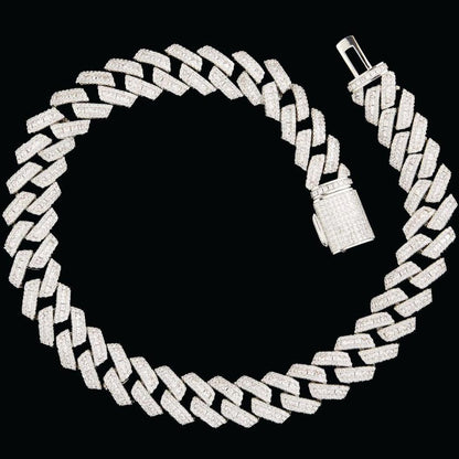 15MM Cuban Link Iced Out Diamond Necklace Chain