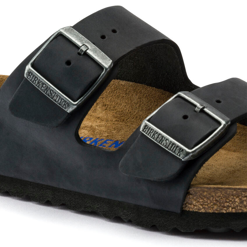 Unisex Arizona Soft Footbed Oiled Leather Black Regular/Wide