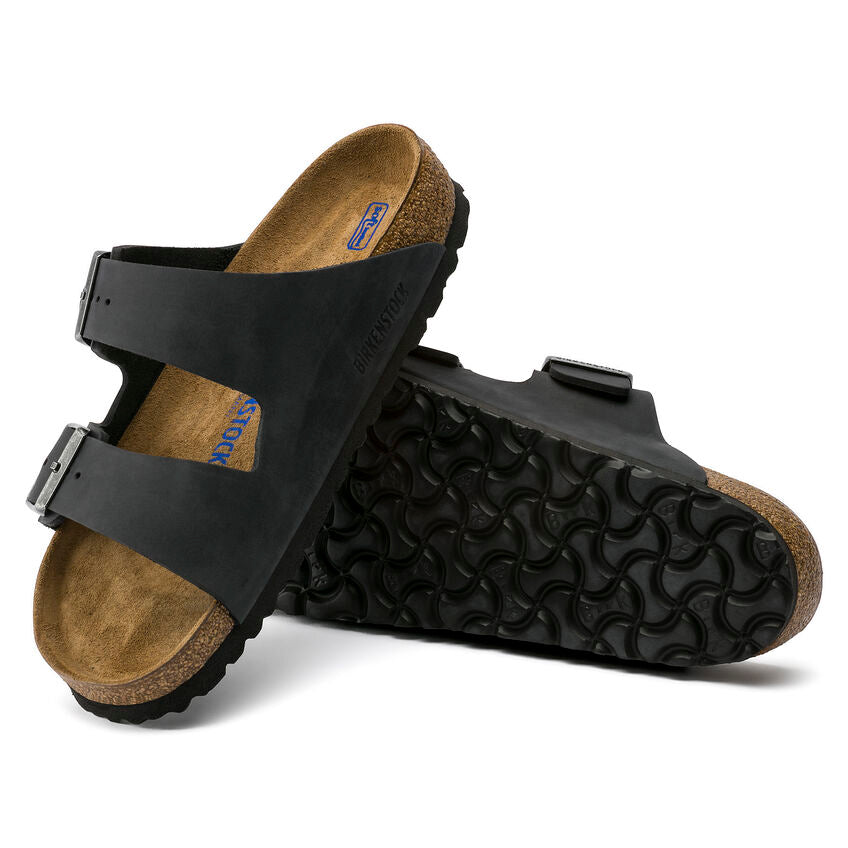 Unisex Arizona Soft Footbed Oiled Leather Black Regular/Wide
