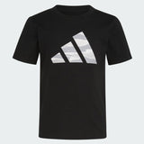 Kids' adidas adidas Two-Piece Short Sleeve Cotton Tee and Elastic Waistband Printed Shorts Set