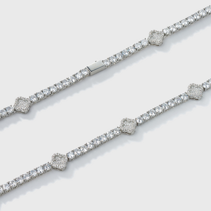 Clover Tennis Chain (Silver) - 4mm