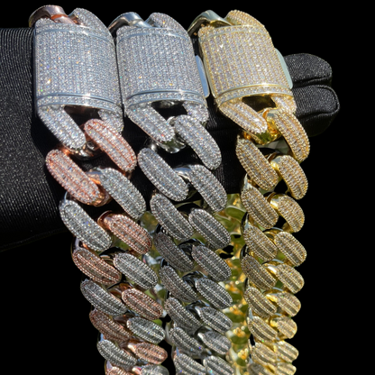 25MM BIG VVS Link Iced Out Diamond Necklace Chain